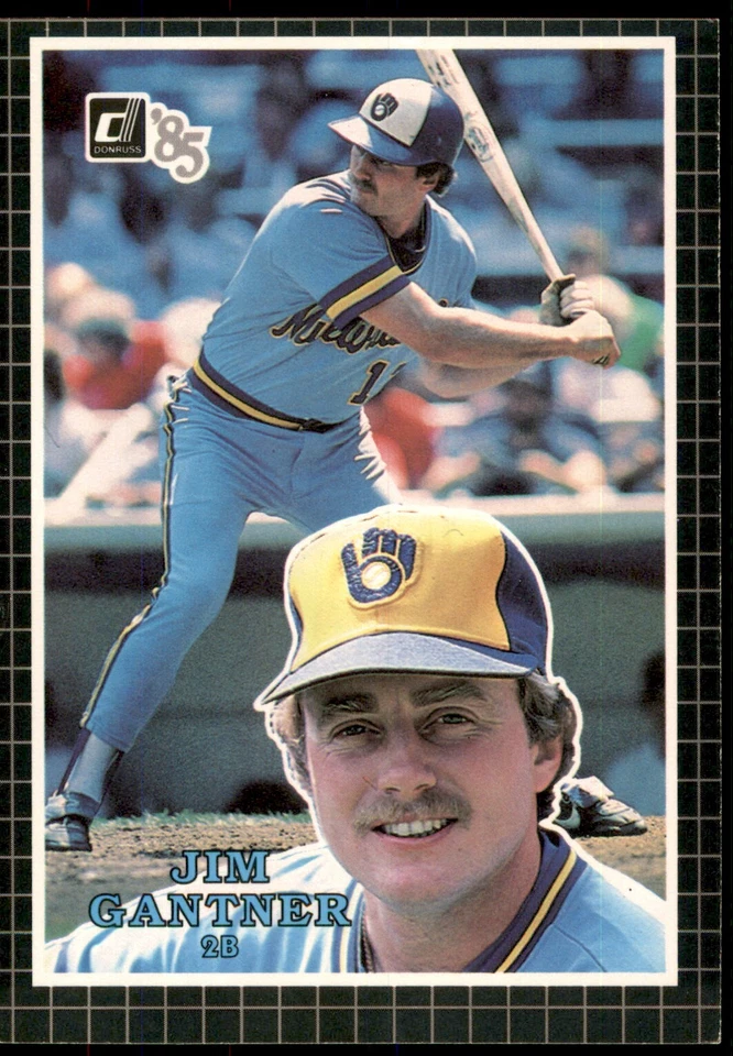 1985 Donruss Action All-Stars Jim Gantner #2 1 Milwaukee Brewers - Image 1 of 2