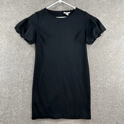 Vestido para mujer Kensie talla 12 negro manga corta cierre cremallera cambio mezcla de lana Foto 1 de 4