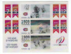 1909 2009 Canada Hockey Montréal 100 ans d'histoire timbres 3 $ COMME NEUF
