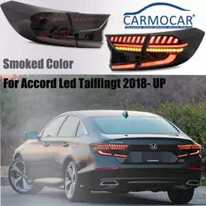 Smoked LED Tail Light Lamp Reversing Brake ASSY For Honda Accord 2018-2020 - Picture 1 of 6