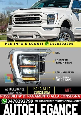 Proyector LED Healights Para Ford F150 2021-2023 Decimocuarta Generación - Imagen 1 de 4