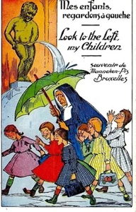 Umoristica Risque Vintage Comic Postcard Manneken Pis Bruxelles PC Circa 1910 - Imagen 1 de 1