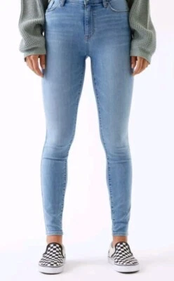 Jeans jeans Pacsun skinnt azul super stretch retrô 23x28 cintura baixa Y2k  - Imagem 1 de 4