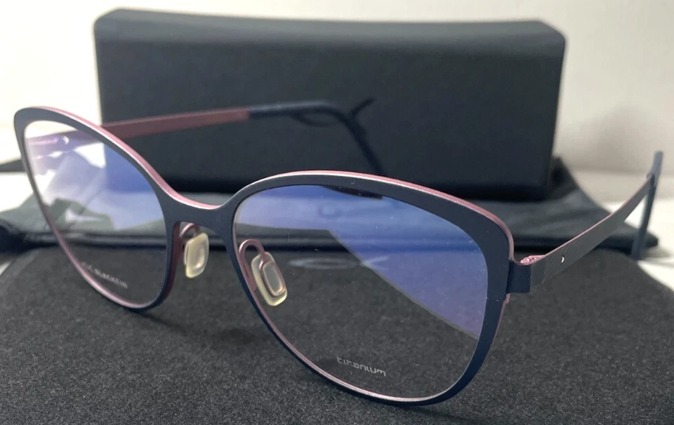 BLACKFIN BRIDGEHAVEN BF 825 COL.753 TITANIUM BLUE PINK AUTHENTC EYEGLASSES 54-18