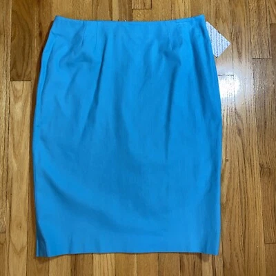 Falda lápiz azul huevo Marina Rinaldi Max Mara Tiff@ny Robins talla MR 17 10-12 Foto 1 de 4