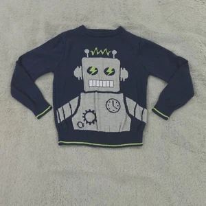 Andy and Evan Sweater Boys 7* Navy Blue Robot - Picture 1 of 11