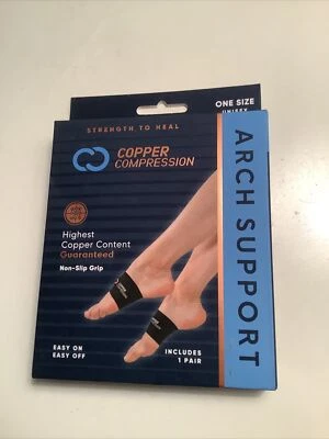 Copper Compression Arch Support Unisex Guaranteed Highest Copper Content NEW - Image 1 of 4