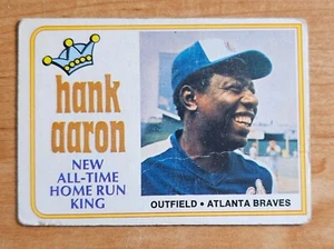 1974 Topps #1 Hank Aaron - SELTENER FUND!!! - Bild 1 von 2