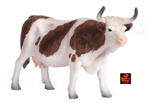 Figura Modelo Juguete Granja Vaca Ganado Simmental por Mojo Animal Planet 387220 Nuevo - Imagen 1 de 3