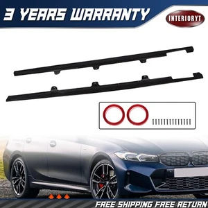 Gloss Black For BMW G20 G28 M340i 2019-2024 Side Skirt Panel Extension Lip Body - Picture 1 of 8