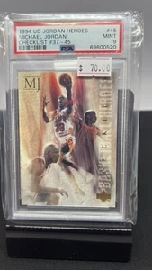 1994 Upper Deck Jordan Heroes Michael Jordan #45 lista de verificación PSA 9 como nuevo baloncesto - Imagen 1 de 2