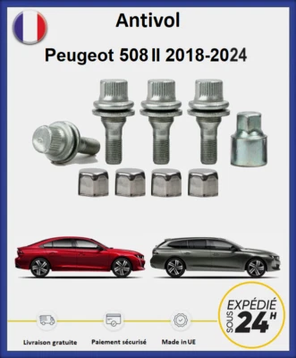FARAD Ecrous antivol de roues Peugeot 508 II dès 2018