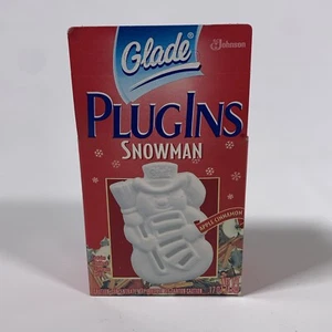 GLADE PLUGINS GEL Christmas HOLIDAY APPLE CINNAMON refill SNOWMAN PlugIn Warmer - Picture 1 of 6