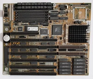 FIC 486-GVT-2 VLB ISA 80486 retro Mainboard + Intel 80486DX2 66MHz + 16MB RAM - Bild 1 von 3