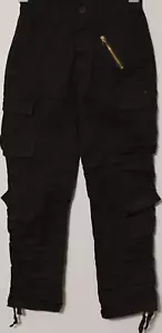 Casual Cargo Pants Military Army Combat Work Womens 2 with 9 Pockets Tie Legs - Picture 1 of 11
