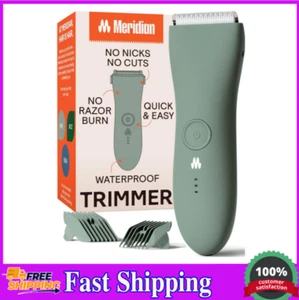 MERIDIAN Body Hair Trimmer for Men–Waterproof,Rechargeable,Safe for Groin,Bikini - Picture 1 of 10