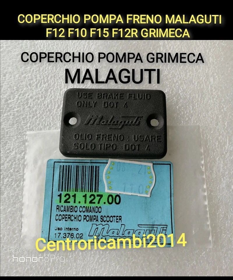 COPERCHIO POMPA FRENO MALAGUTI F12 F10 F12R F15 F18 YESTERDAY GRIMECA 12112700