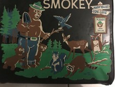 Smokey The Bear 1960's era Lunch Box - with Smokey and his Pals
