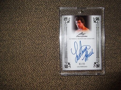 2013 LEAF INSCRIPTIONS #I-LF1 LOU FERRIGNO "HULK"  AUTO AUTOGRAPH 1/25, On-Card! - Image 1 of 4