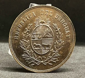 Uruguay 1890 ́ antiguo botón gauchesco "Fábrica registrada - signos" 35 mm - Imagen 1 de 11