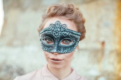 Lace Gothic Handmade Masquerade Mask - Image 1 of 2