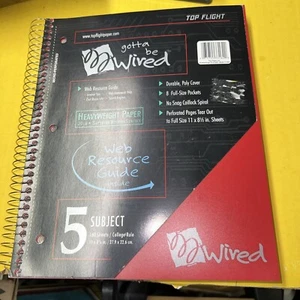 Top Flight Wired Personal Wirebound Notebook, 160 Sheets, College Rule, 11x87/8 - Picture 1 of 20