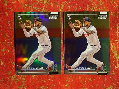 2022 Stadium Club Chrome Gabriel Arias Refractor #339 Rookie RC Cleveland - Image 1 of 2