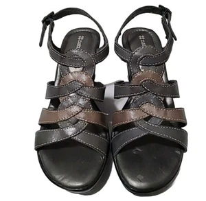 NATURALIZER WOMENS BROWN/GRAY SLINGBACK STRAPPY OPEN TOE PLATFORM SANDALS SIZE 6 - Picture 1 of 21