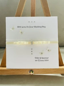 Personalised Handmade Wedding Or Anniversary Card - Picture 1 of 1