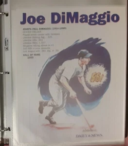 17 DAILY NEWS 2004 FOTOS Y CARICATURAS DE JUGADORES YANQUIS LATERALES DBL DE BILL GALLO - Imagen 1 de 5