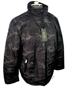 Rainforest CAMOUFLAGE Insulated Men's Jacket Black Gray Size XL PIT TO PIT 25 IN - Picture 1 of 14
