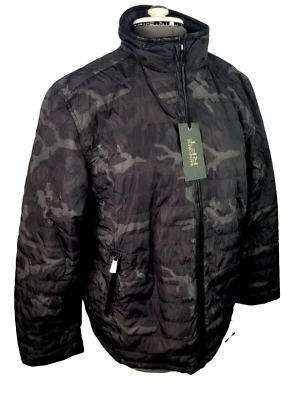 Rainforest CAMOUFLAGE Insulated Men's Jacket Black Gray Size XL PIT TO PIT 25 IN - Image 1 of 4