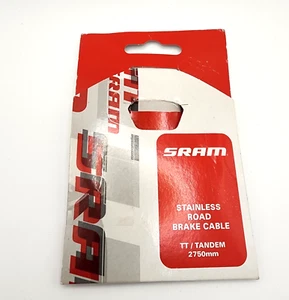 SRAM Stainless Steel Brake Cable - Road, 2750mm Length, Silver, For TT/Tandem - Picture 1 of 3