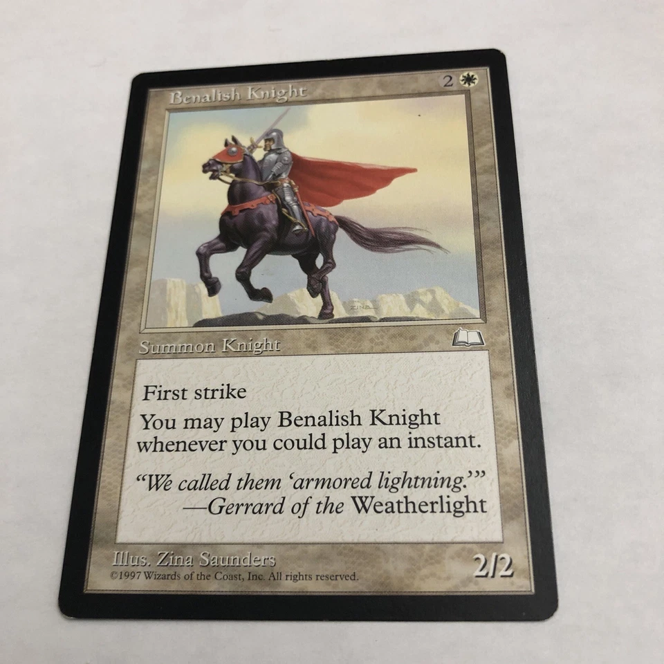 Magic The Gathering Benalish Knight Weatherlight Creature Common - Image 1 of 4