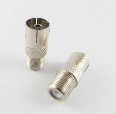 10pcs F-Type Female Jack to TV PAL Female Jack Coaxial RF Connector Adapter - Image 1 of 2