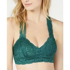 Free People Womens Bralette Galloon Lace Racerback Green Small - Picture 1 of 6