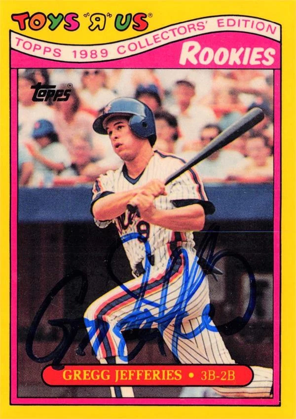Gregg Jefferies signed baseball card (Mets) 1989 Topps Toys R Us Rookies #15 - Image 1 of 1