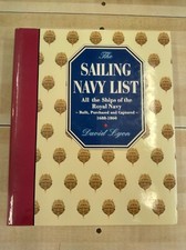 br- Sailing Navy List: All the Ships of the Royal Navy - 1688-1860  1st HBdj VG