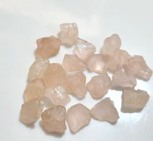 Buena Calidad Cuarzo Rosa Crudo 20 Piezas Tamaño 13-15 MM Cuarzo Rosa Piedras Preciosas Joyería - Imagen 1 de 9