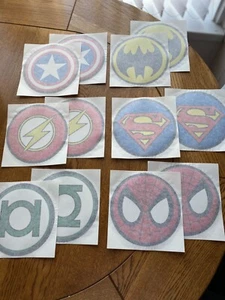 Superhelden Runde Aufkleber - Bild 1 von 3