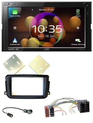 JVC DAB MP3 2DIN Bluetooth USB Autoradio für Smart ForTwo 2010-2015 ISO - Bild 1 von 4