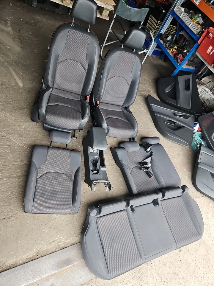 seat leon fr mk3 half leather seats set 2013-2019 - Image 1 of 4