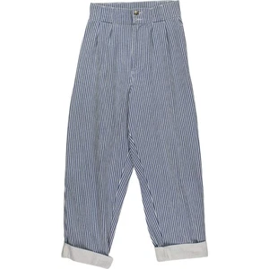 Lucy & Yak Blue Striped Trousers - Picture 1 of 4