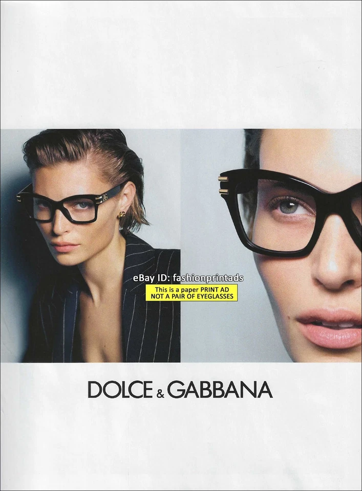 DOLCE & GABBANA Eyewear 1-Page PRINT AD Spring 2025 BIBI BRESLIN beautiful girl - Image 1 of 1