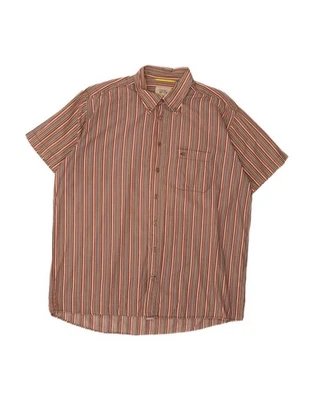 CAMEL ACTIVE Mens Short Sleeve Shirt XL Multicoloured Striped Cotton CD06 - Image 1 of 3