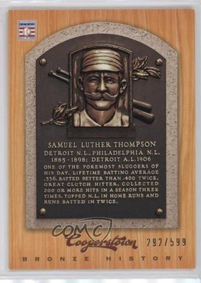 Panini Cooperstown Bronze History 2012/599 Sam Thompson #80 Salón de la fama Foto 1 de 2