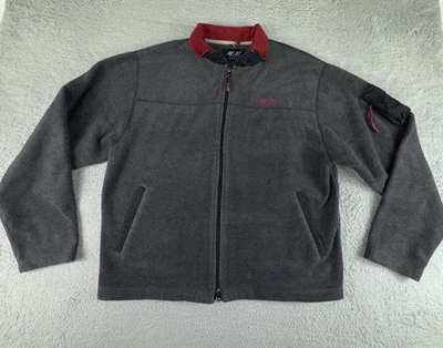 Chaqueta de Colección American Eagle Para Hombre Grande Gris Cremallera Completa Abrigo Polar Logo AE77 Foto 1 de 4