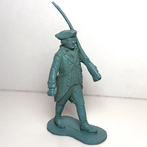 Marx Continental Soldier Johnny Tremain Flat Blue Plastic Figure Revolutionary - Bild 1 von 7