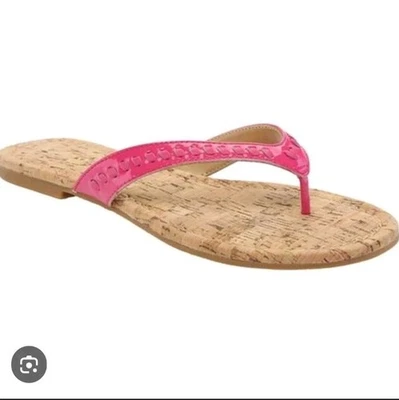 Chanclas JACK ROGERS Collins 6M charol magenta puntada rosa caliente corcho nuevas en caja Foto 1 de 4