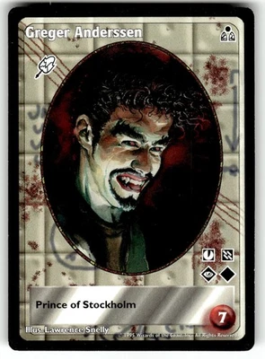 1995 Vampire: The Eternal Struggle CCG: Dark Sovereigns Card Greger Anderssen - Image 1 of 4